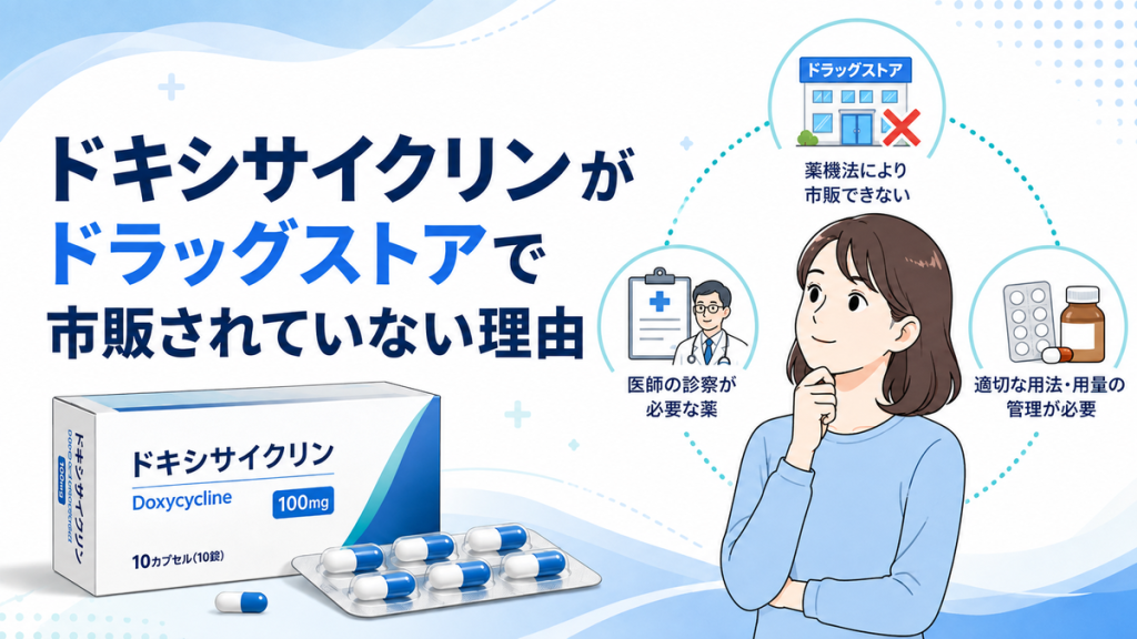ドキシサイクリンがドラッグストアで市販されていない理由